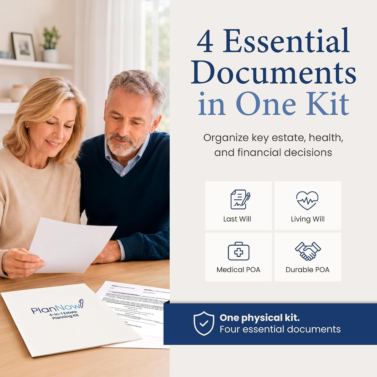 Estate Planning Kit with Last Will, POA, Living Will and Medical POA