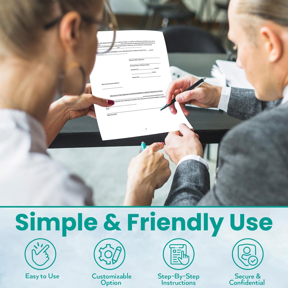 Durable Power of Attorney Form, DIY with Step-by-Step Simple Instructions