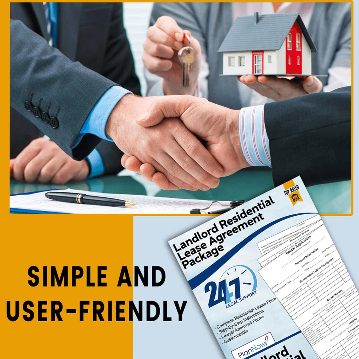 Residential Lease Agreement Forms with Rental Application & Instructions