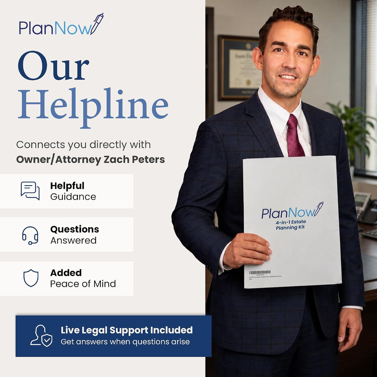 Estate Planning Kit with Last Will, POA, Living Will and Medical POA
