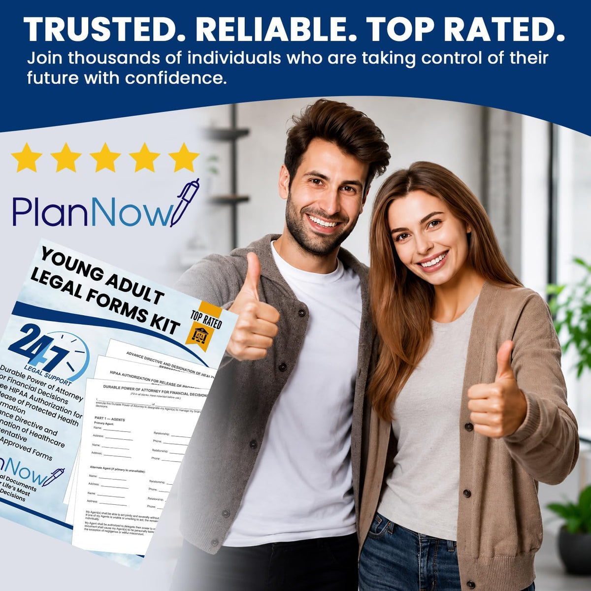 Young Adult Legal Forms Kit, POA, HIPAA Authorization & Advance Directive