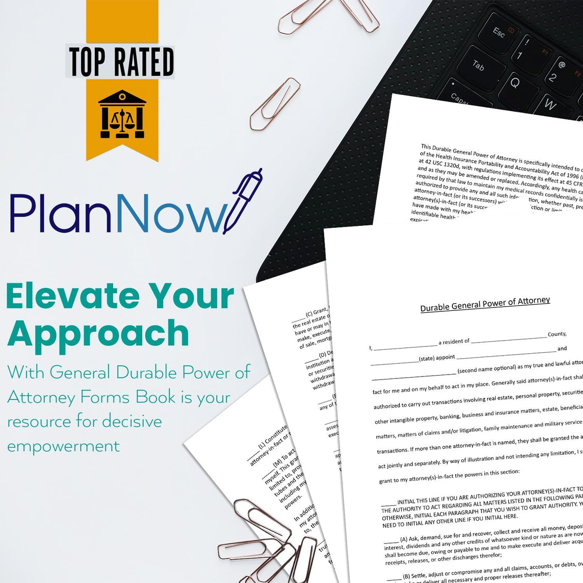 Durable Power of Attorney Form, DIY with Step-by-Step Simple Instructions