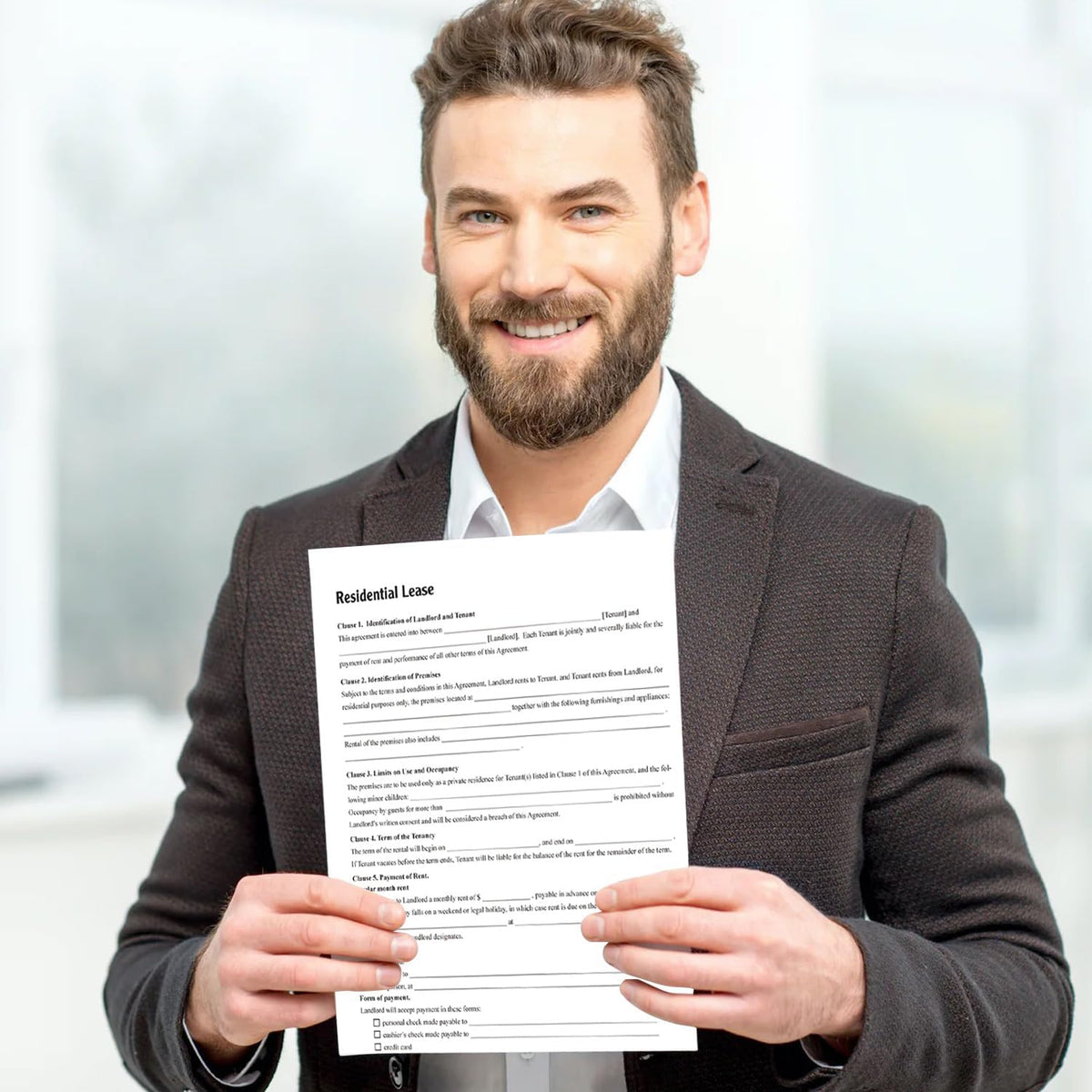 Residential Lease Agreement Forms with Rental Application & Instructions