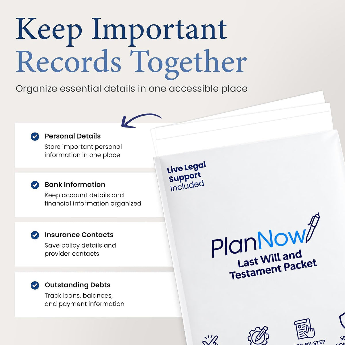 Last Will and Testament Packet with Trust, Guardianship & Legal Aid